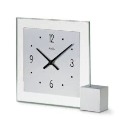 AMS Pendule Ă Poser Moderne Cadran Gris Aluminium
