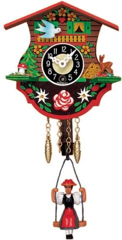 Pendulette à Coucou à Quartz Pour Enfant Balancier Poupée