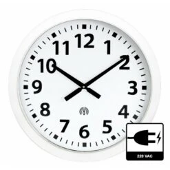 Horloge Murale Radio-pilotée Entourage Blanc Ø 60 Cm
