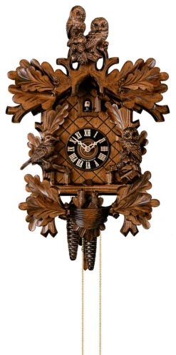 Coucou Mécanique Traditionnel 1 Jour Hiboux 40 Cm