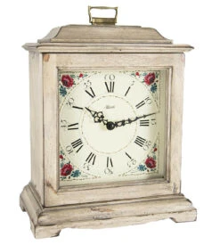 Pendule Ă Poser En Bois Beige De Style Vintage