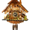 Coucou Mécanique 8 Jours Bûcheron Et Hibou 35 Cm