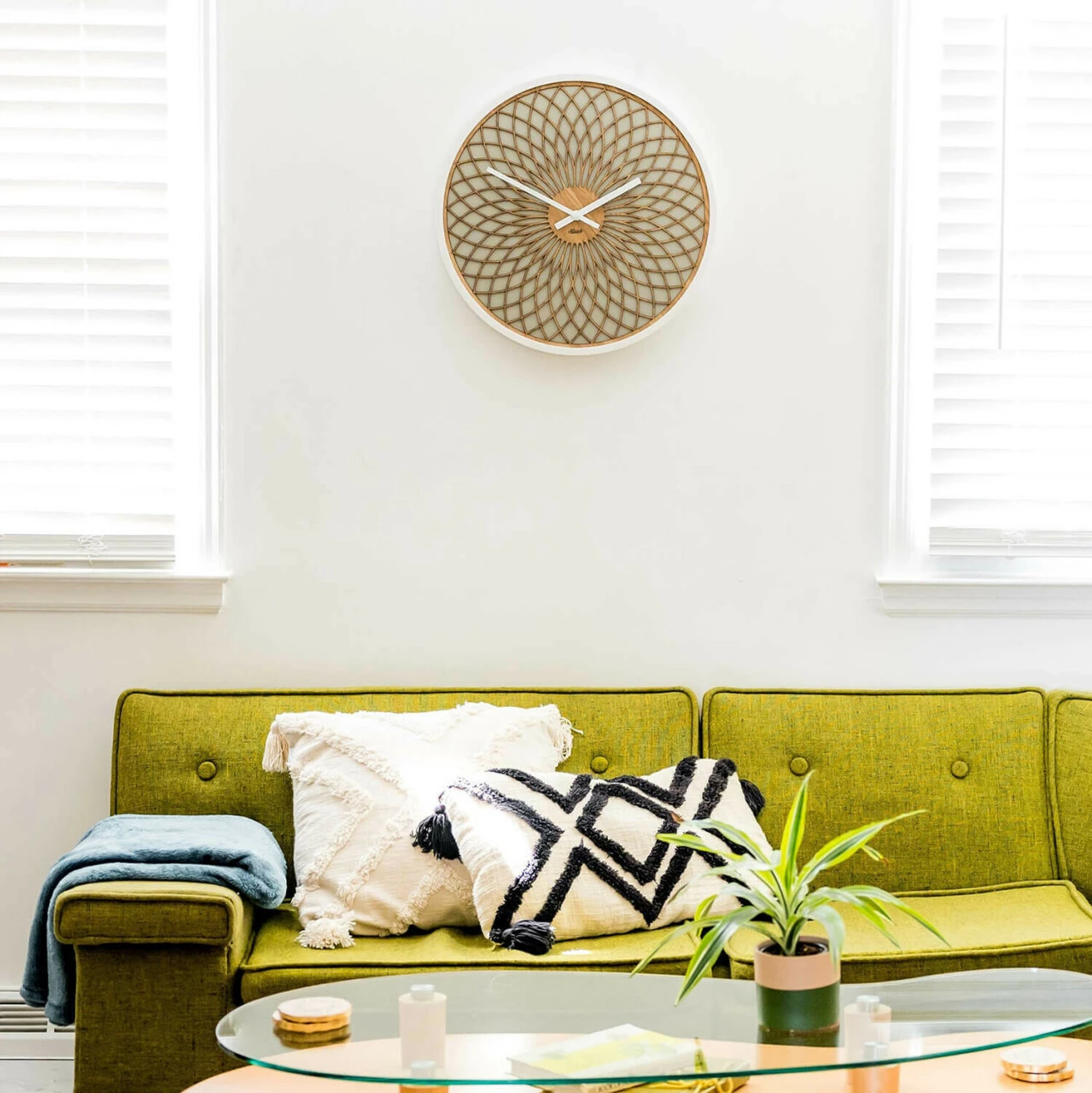 Horloge Murale En Bois Rosace En Relief Ă 50 Cm â Image 2