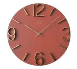 Pendule Murale Ronde En Bois Chiffres En Relief 30 Cm