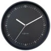 NeXtime Pendule Murale Moderne Silencieuse Noire