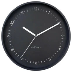 NeXtime Pendule Murale Moderne Silencieuse Noire
