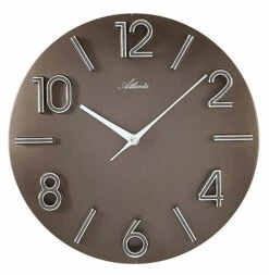 ATLANTA Pendule Murale Silencieuse Couleur Taupe