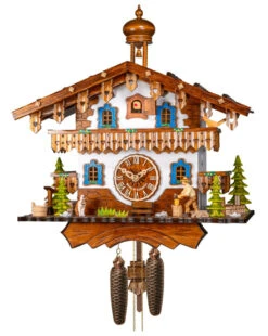 Coucou Mécanique 8 Jours Façade Blanche 29 Cm