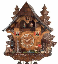 Coucou Mécanique 1 Jour Musical Pêcheur 34 Cm