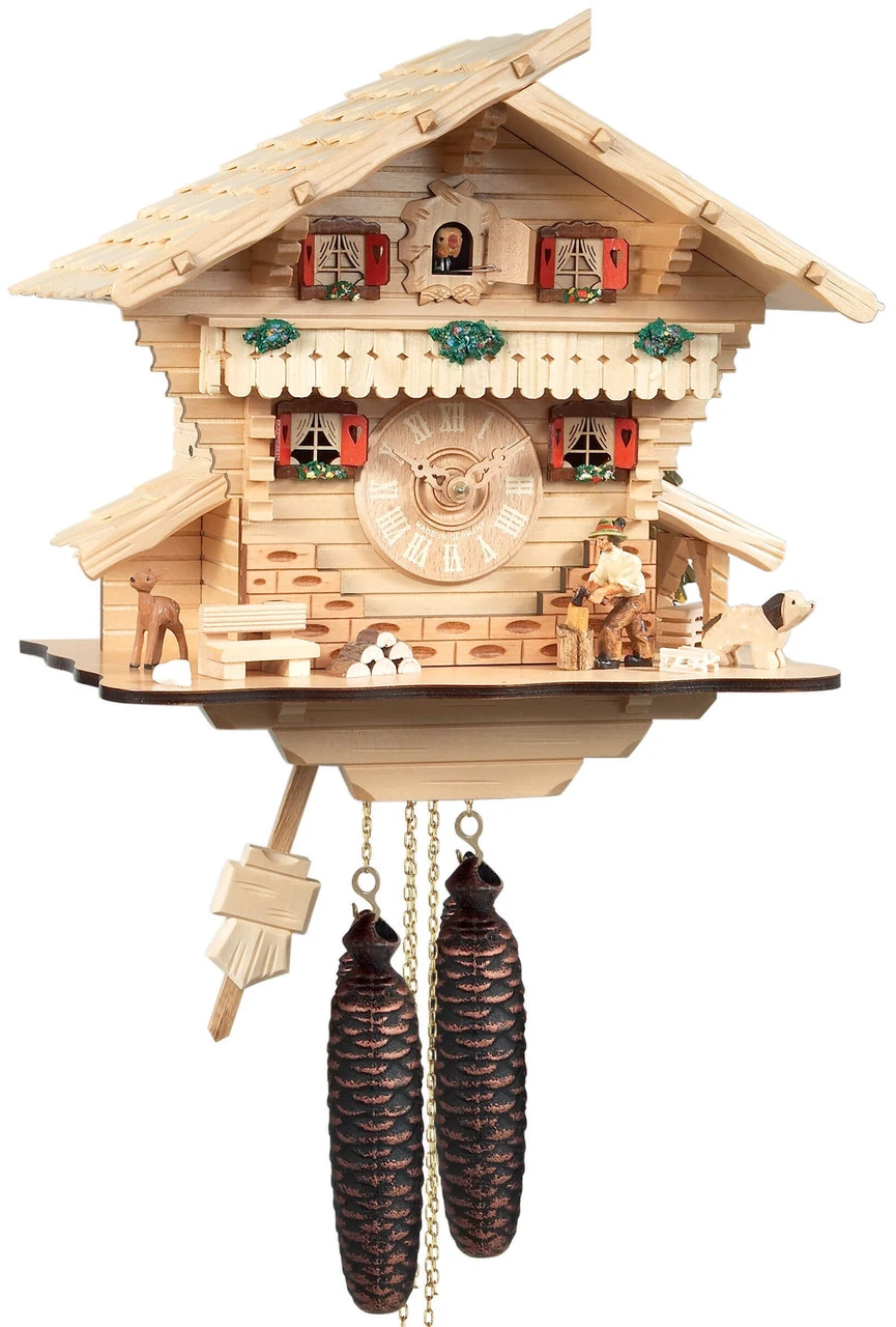 Coucou Mécanique Chalet 1 Jour Couleur Bois Naturel – Image 3