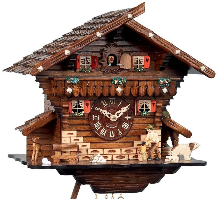 Coucou Mécanique Chalet 1 Jour Couleur Bois Naturel – Image 4