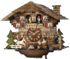 Coucou Mécanique Traditionnel 1 Jour Musical Chalet Danseurs 28 Cm