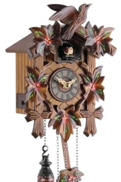 Coucou à Quartz Musical Avec Fleurs Rouges 35 Cm