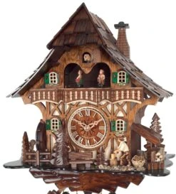 Coucou Mécanique Musical 8 Jours Bûcheron Et Danseurs 35 Cm