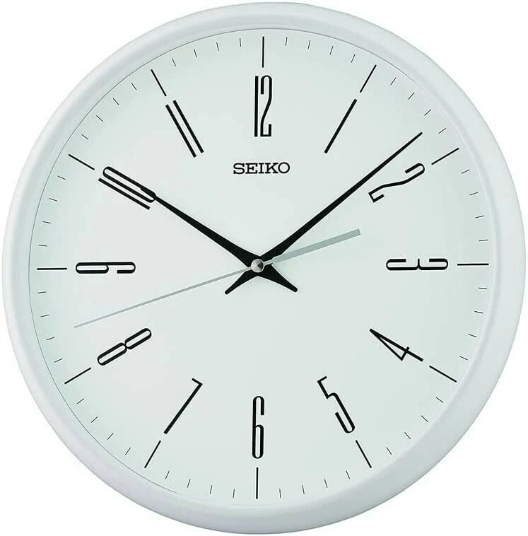 Pendule Murale Silencieuse Blanche Seiko