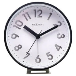 NeXtime Réveil Matin Silencieux Noir Sur Pied