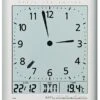 AMS Horloge Murale Digitale Radio-pilotée Aiguilles Digitales
