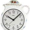 ATLANTA Pendule Murale Théière Blanche Radio-pilotée Pour Cuisine