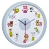 Pendule Murale Silencieuse Bleue Pour Enfants "petits Animaux"