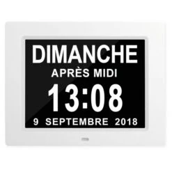 Pendule Digitale à Calendrier Affichage En Toutes Lettres