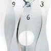 AMS Pendule Murale En Verre Satiné à Balancier Glasswave