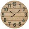 AMS Horloge Murale En Bois Chiffres En Relief Ø 50 Cm