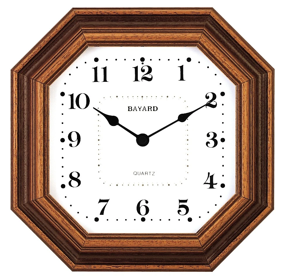 Horloge Murale Entourage Bois Octogonale Bayard