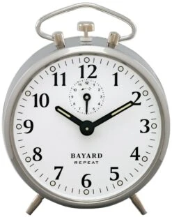 Réveil Mécanique Chromé Sans Cloche Avec Hanse Bayard