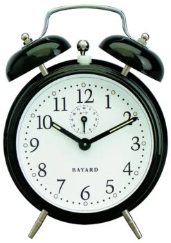 Réveil Mécanique Noir 2 Cloches Bayard