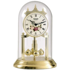 Pendule 400 Jours à Quartz Bayard Cadran 3 Roses 22 Cm