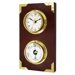 Baromètre Et Pendule Murale En Bois