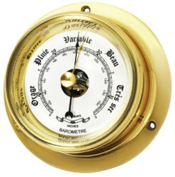 Baromètre Rond En Laiton Massif