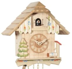 Coucou à Quartz Chalet Couleur Bois Naturel 20 Cm