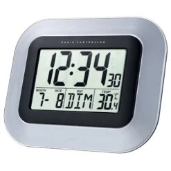 Horloge Murale Digitale Radio-pilotée Fonction Réveil