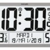 Horloge Murale Digitale Radio Pilotée Grise Avec Calendrier Bayard