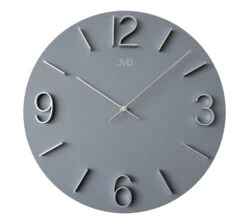 Horloge Murale Ronde Grise Silencieuse Moderne