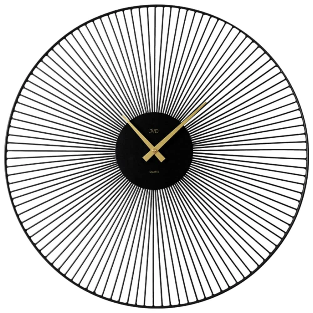 Horloge Murale Moderne Ronde Noire Et Dorée