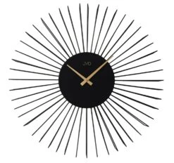 Horloge Murale Moderne Ronde Soleil Noir