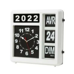 Pendule Murale à Calendrier Noir Et Blanc