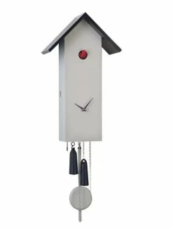 Horloge Coucou Moderne Allongée Mécanique Blanc 8 Jours