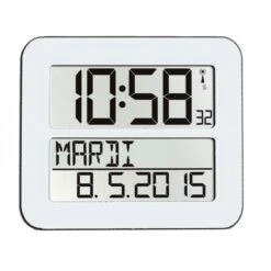 Pendule Digitale Blanche à Affichage Digital Du Jour