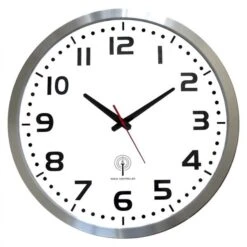 Horloge Murale Radio Pilotée En Aluminium Ø 50 Cm