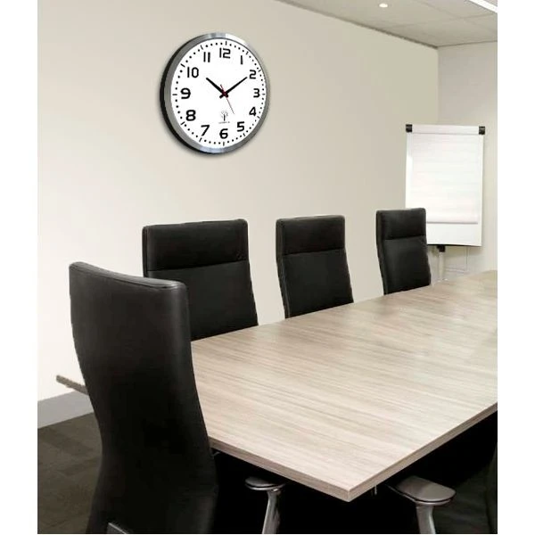 Horloge Murale Radio Pilotée En Aluminium Ø 50 Cm – Image 2