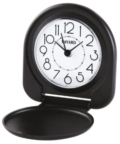 Réveil De Voyage Bayard Plat Noir