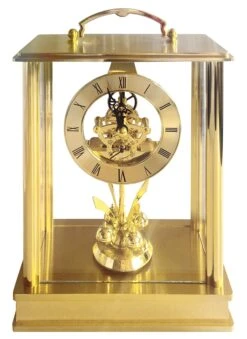 Pendulette Squelette Dorée Bayard