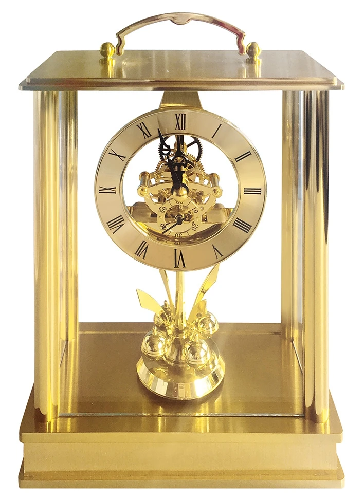 Pendulette Squelette Dorée Bayard