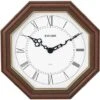 Horloge Murale Octogonale En Bois Chiffres Romains
