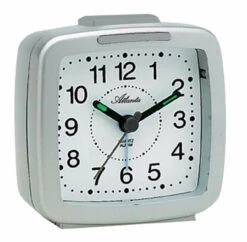 ATLANTA Réveil Gris Sonnerie Progressive Avec Arrêt Facile De Sonnerie