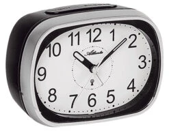 ATLANTA Réveil à Quartz Radio-piloté Gris Et Noir