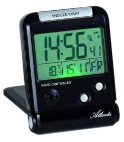 ATLANTA Réveil De Voyage Radio-piloté Sonnerie Bip-bip